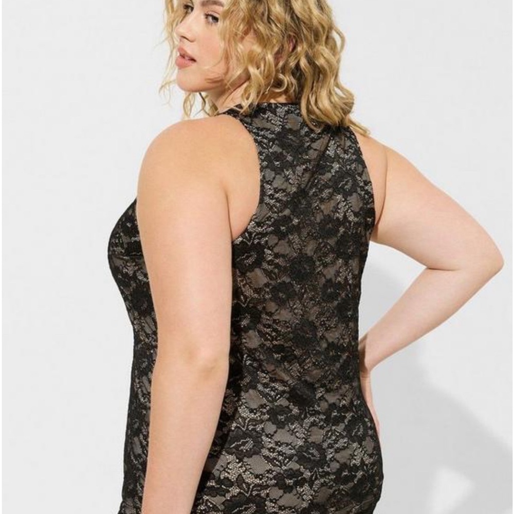Torrid Stretch Lace High‎ Neck Tank Woman Size XXL Sexy Date Night Out Club - Picture 2 of 15